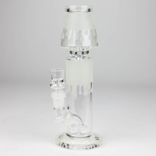 8" Glow in Dark Lamp glass water bong_0